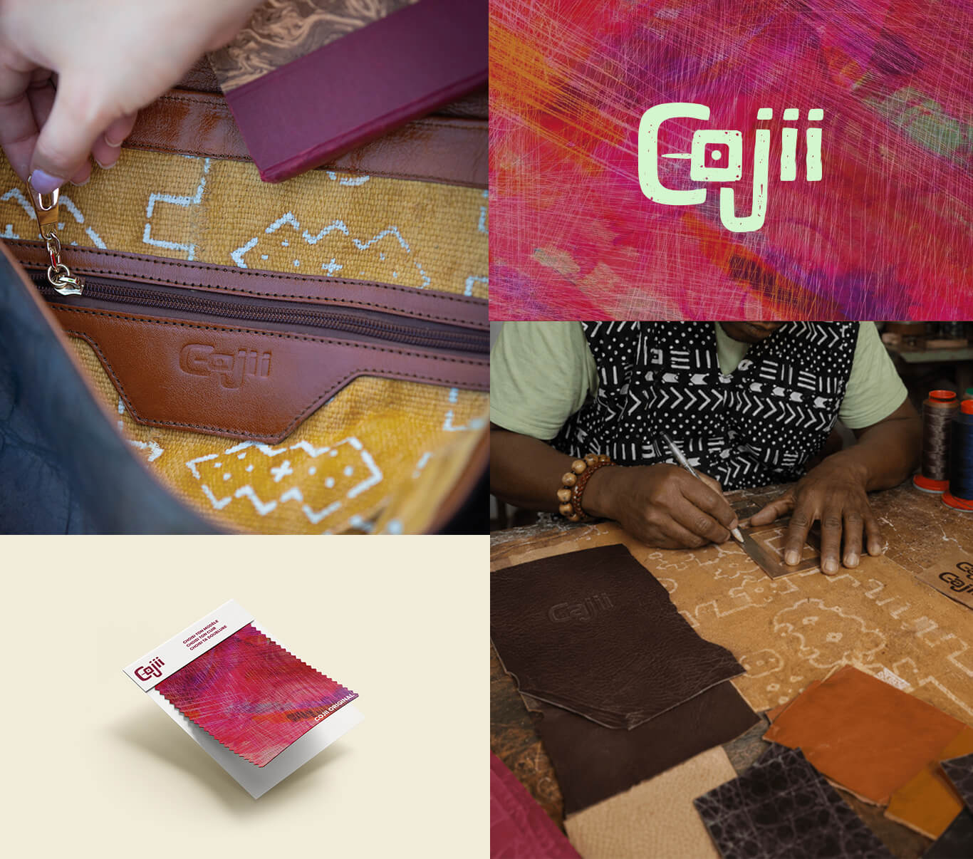 Maroquinerie-sac-cuir-artisanat-Dakar-Lyon-Logo-identitée